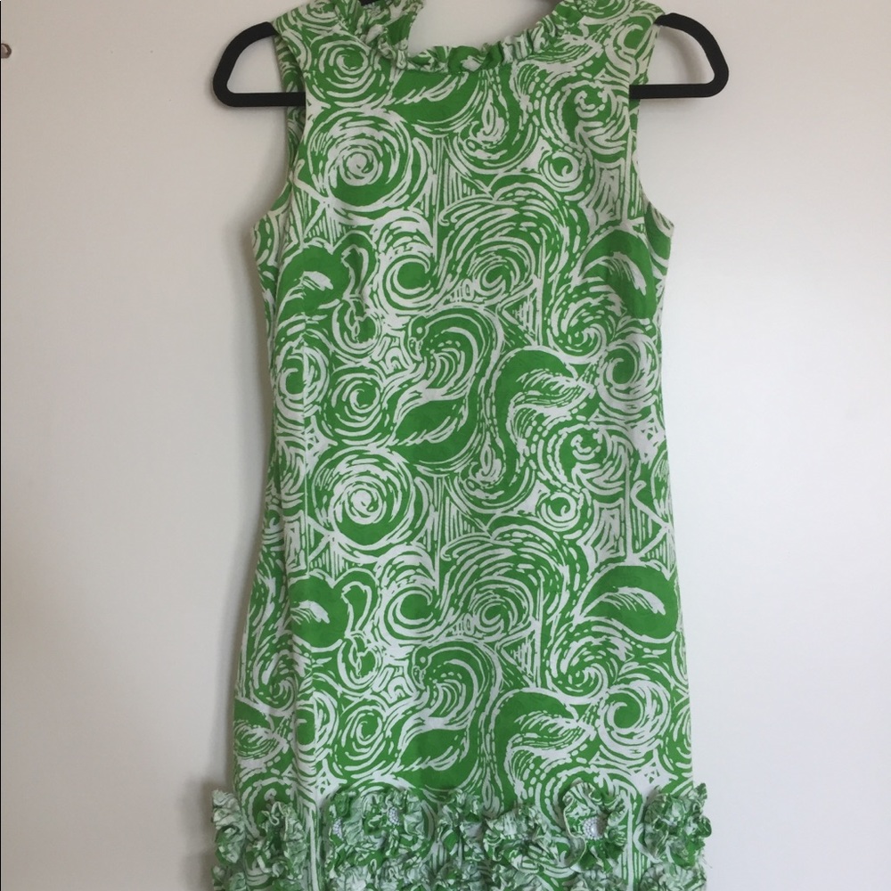 Lilly Pulitzer Jubilee Green Flamingo Shift